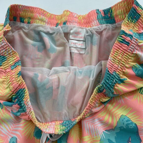 Chubbies‎ Swim Trunks Shorts Mens 2XL Rumble in the Jungle Gorilla Neon Bright - Picture 3 of 10